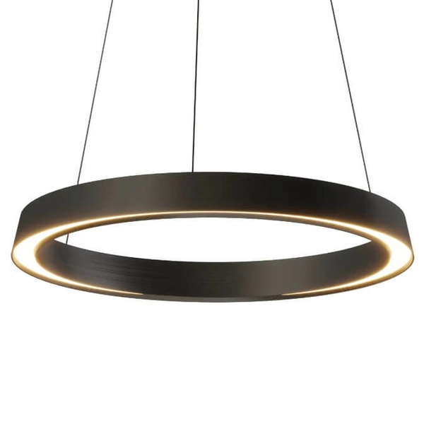 Pierścieniowa lampa wisząca Garta PL0149-BK LED 12+24W 3000K czarny