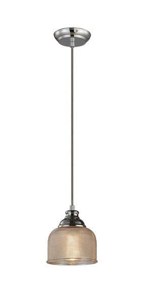 Industrialna lampa wisząca Mora do holu przezroczysta chrom