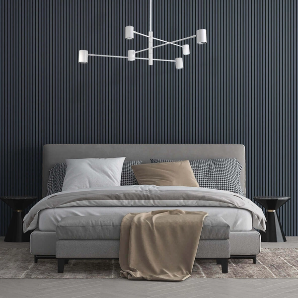 Sufitowa lampa SNOW LP-731/6P WH Light Prestige regulowana do salonu biała