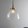 Wisząca lampa nad stół Hansen Grand 102926 szklana mosiądz przezroczysta
