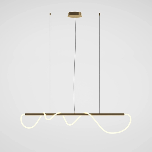 Ledowa lampa wisząca Rosa MOD166PL-L30G3K 30W 3000K do salonu złota