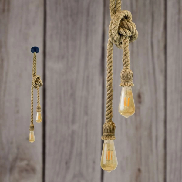 Marynistyczna LAMPA wisząca ROPE 307613 Il mio rustykalna OPRAWKA zwis na sznurze beżowy