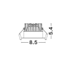 Sufitowa lampa podtynkowa MALLORCA biała LE61580 LED 12W 3000K IP65 wpust