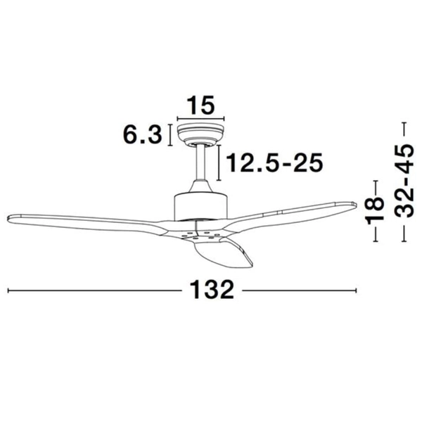 Wentylator skandynawski Abraham LE43740 Luces Exclusivas na sufit drewniany czarny