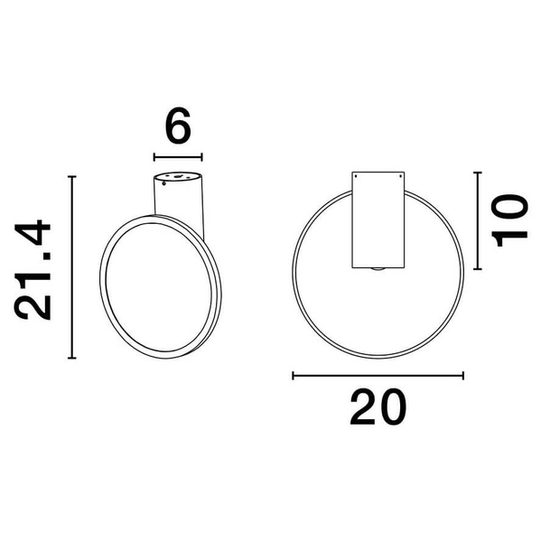 Plafoniera metalowa TOLATA LE44754 LED 14W 3000K regulowana czarna