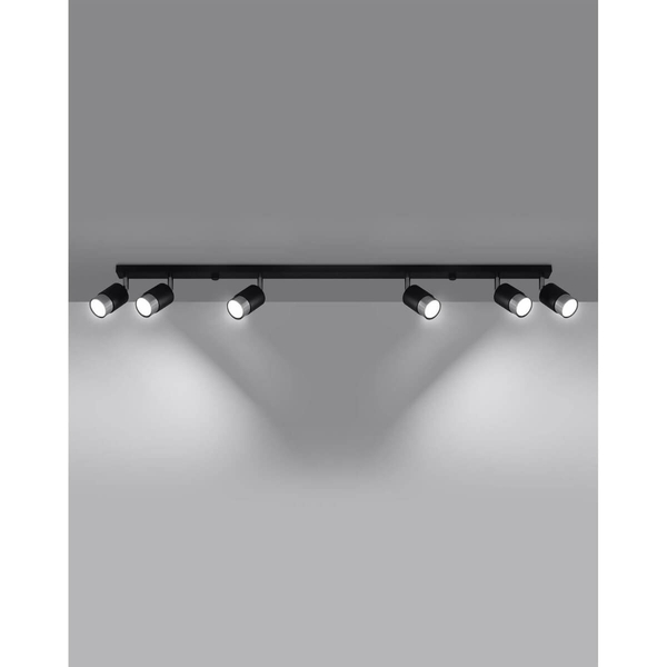 Natynkowa lampa salonowa SL.1068 z regulacją czarna chrom