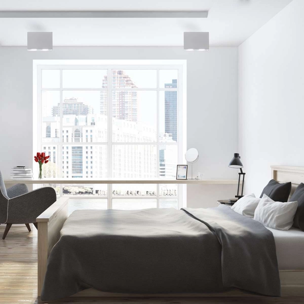 Prostokątna LAMPA sufitowa HADAR Q2 313133 Polux downlight metalowy regulowany biały