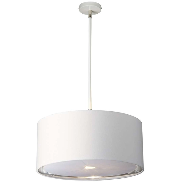 LAMPA sufitowa BALANCE BALANCE-P-WPN Elstead okrągła OPRAWA plafon metalowy biały polerowany nikiel