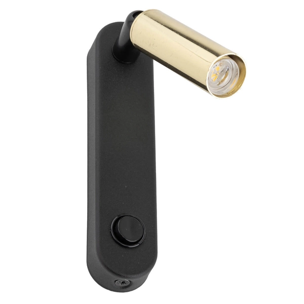 Kinkiet ścienny do przedpokoju Enzo 6623 tubka sopel złoty czarny