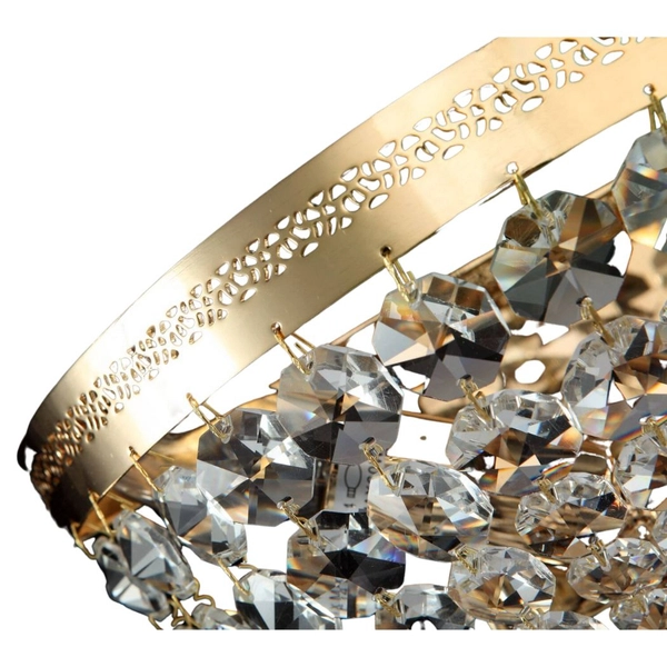 Lampa ścienna Ottilia DIA700-WL-02-G crystal złota