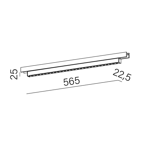 Szynowa lampa do systemu magnetycznego TRU mini czarna LED 9,5W 3000K oprawa 16380-M930-WB-00-12