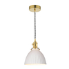 Ceramiczna lampa wisząca Hadano HAD0140-09 mosiądz biały