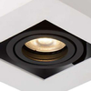 LAMPA sufitowa CASEMIRO IT8001S1-WH/BK Italux natynkowa OPRAWA metalowa SPOT kwadratowy biały