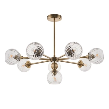 Kulista sufitowa lampa Allegra 103172 szklane kule mosiądz