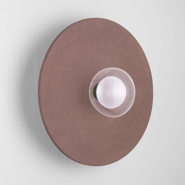 Betonowa lampa ścienna ASUNTA LE44657 okragła bordowo-brązowy