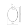 Łazienkowy kinkiet Saturno ML8860 Milagro LED 46W 4000K okrągły IP44 czarny