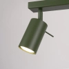 Sufitowa lampa na listwie RING SL.1504 tubki regulowane oliwkowe