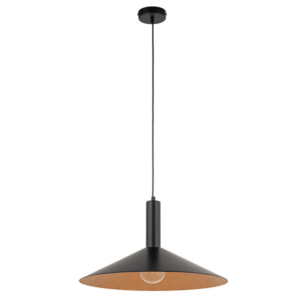 Wisząca lampa Capri 41008 Sigma do jadalni disc zwis czarna miedziana