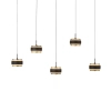 Opuszczana lampa wisząca góra-dół PURE FALLING RINGS czarna 2504-18 5x LED 8W 2200-5000K