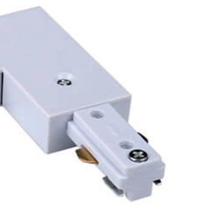 Zasilający L - ŁĄCZNIK szynoprzewodu LKATZ/BI Orlicki Design do szyny natynkowej 1-fazowej 230V biały