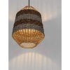 Wisząca lampa boho BELRITO LE45362 pleciona czarna brązowa
