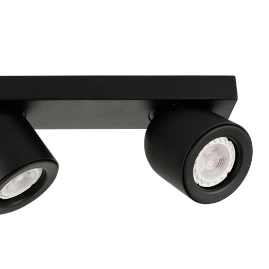 Sufitowa LAMPA plafon NUORA SPL-2855-3B-BL Italux metalowa OPRAWA na listwie regulowane reflektorki czarne