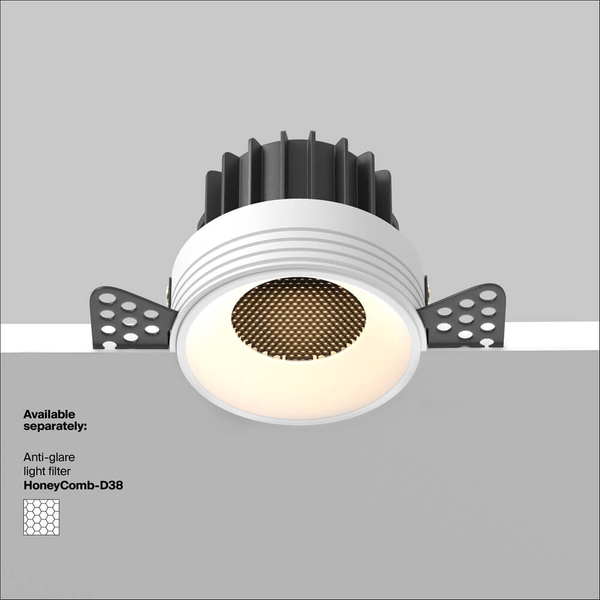 Wpustowa lampa Round DL058-12W3K-TRS-W Maytoni LED 12W 3000K oczko biała