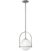 Lampa wisząca retro QN-SOMERSET-P-O-BN szklana nikiel