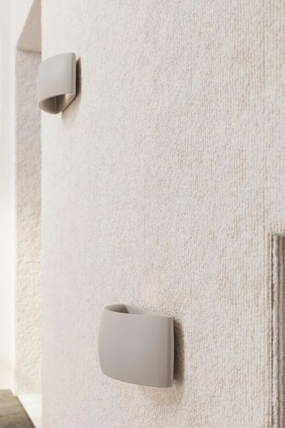 LAMPA ścienna SL.0875 półokrągła OPRAWA ceramiczny kinkiet szary