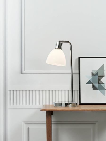 Lampka stołowa Ray 63201033 Nordlux metalowy klosz biały chrom
