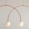 Wielopunktowa lampa wisząca Una 1116L11_L kule molekuły szkło koralowa