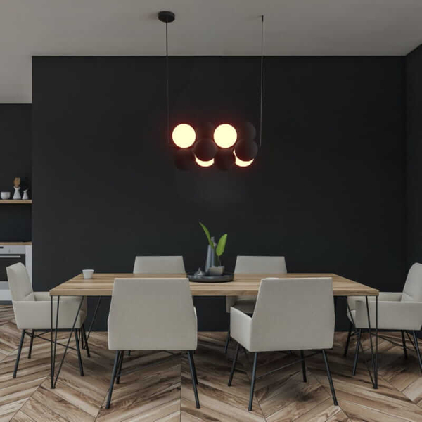 Lampa kulista wiesząca Vino ABR-GRAPPA-H-S Abruzzo balls czarne białe