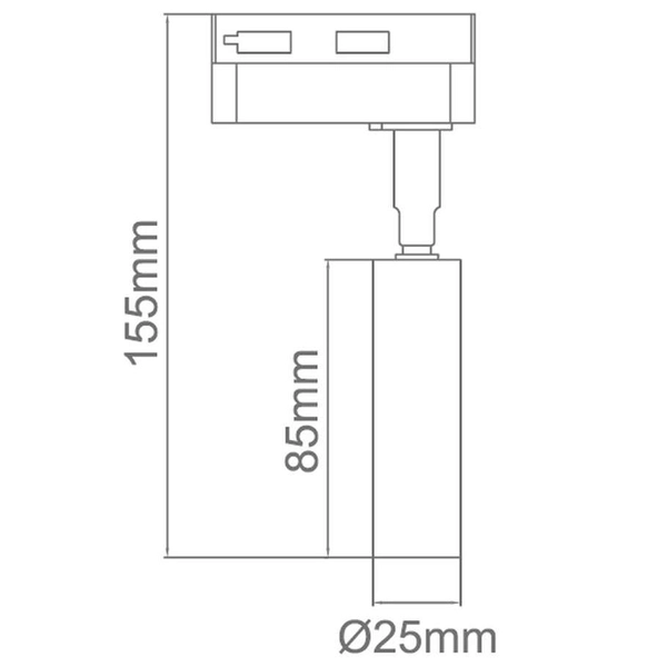 LAMPA sufitowa Slimi Nero Track BK Orlicki Design metalowa OPRAWA do systemu szynowego 1-fazowego czarna