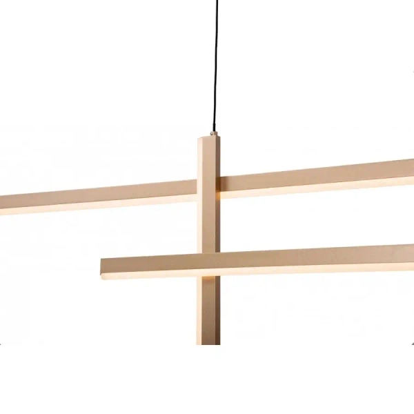 Wisząca lampa do kuchni 22022 LED 47W 3000K belki nad wyspę złoty