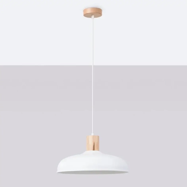 Wisząca lampa salonowa Indy SL.1323 Sollux pojedyncza biała