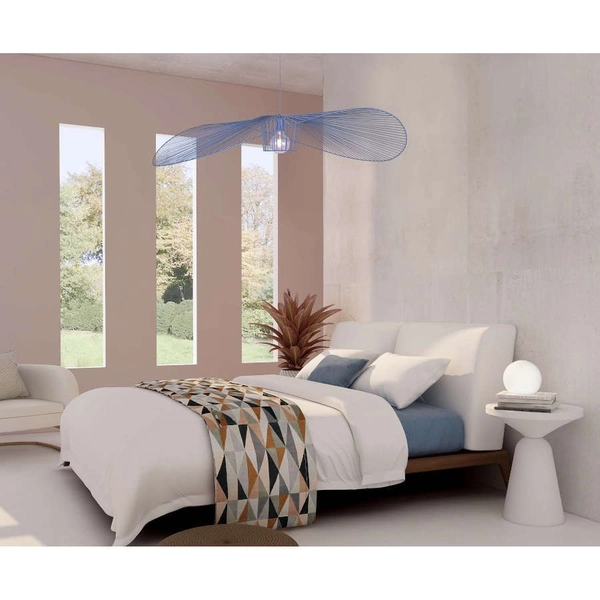 Druciana LAMPA wisząca KP-21 NIEBIESKI industrialny ZWIS druciany do salonu