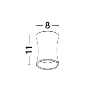 Betonowa lampa sufitowa BELVIRO LE45297 podłużna tuba czarna
