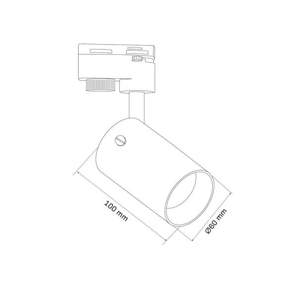 Lampa szynowa tuba 1-fazowa SMOKY 328205 regulowana czarna