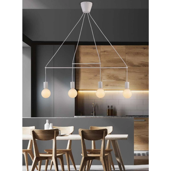 Zwisowa lampa ALTO 34-70906 loftowa metalowy hygge industrialne białe