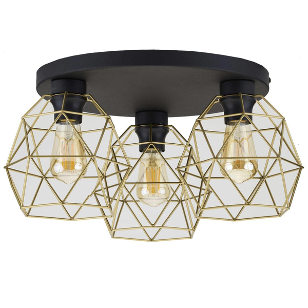 Lampa sufitowa industrialna Galaxy 3458 TK Lighting potrójna czarna