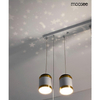 Wisząca lampa ledowa Stars MSE010100343 Moosee 46W 3000K tuby białe złote