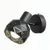 Regulowana LAMPA ścienna REUS LP-8069/1WS BK Light Prestige metalowa OPRAWA geometryczny kinkiet czarny