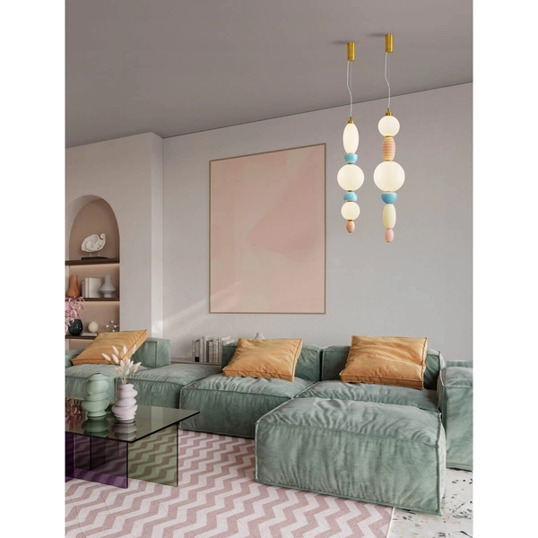 Lampa zwisająca do kuchni JOAQUIN LE44547 LED 23W 3000K balls multikolor