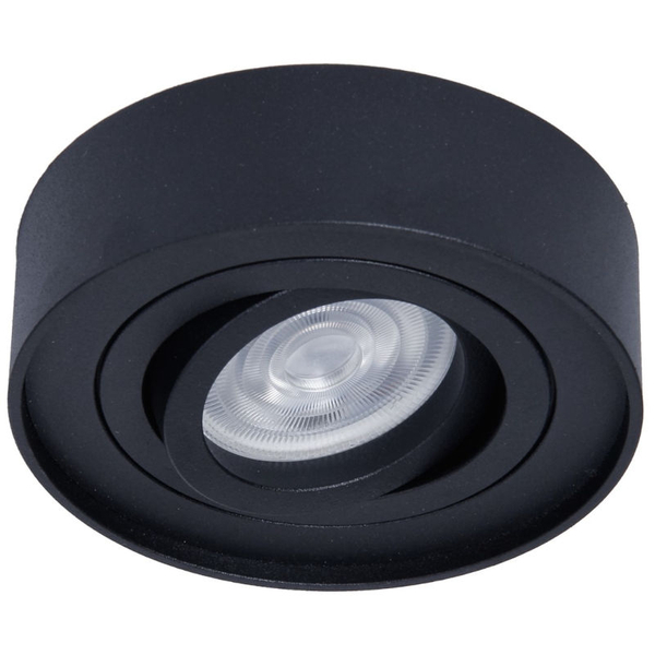Podstropowa LAMPA oczko NUSA ML0022 metalowy wpust okrągły czarny