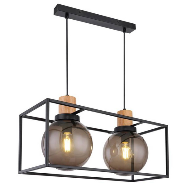 Zwisowa lampa Retro 32-00750 Candellux klatka balls dymiona czarna