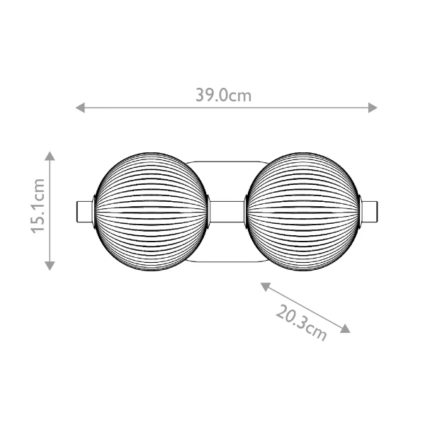 Szklana lampa ścienna Palmas QN-PALMAS-2W-PN LED 18W 3000K IP44 biała