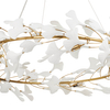 Ceramiczna lampa zwisowa Botanika XY080P-100 liście złota biała