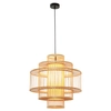 Lampa wisząca ratanowa Stela LP-2026/1P japandi do salonu beżowa