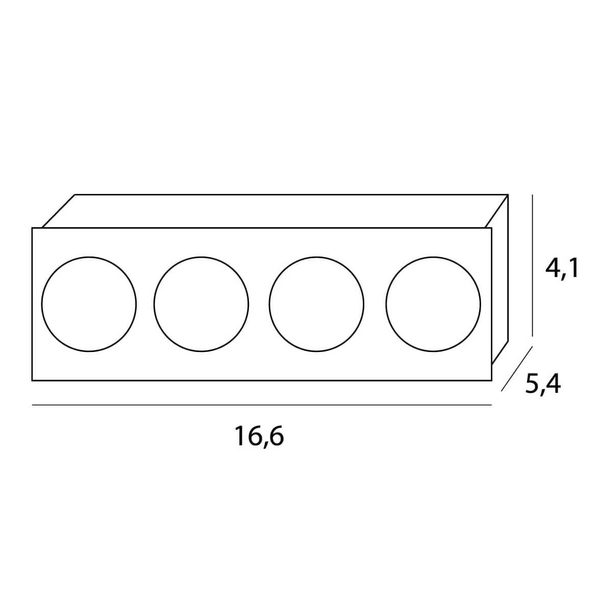 Sufitowy moduł podtynkowy MODULAR HM180 4L Maxlight LED 12W 3000K czarny