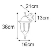 Zewnętrzna LAMPA ścienna Vasco K-5007A/N down czarny Kaja kinkiet OPRAWA klasyczna elewacyjna outdoor IP44 czarna